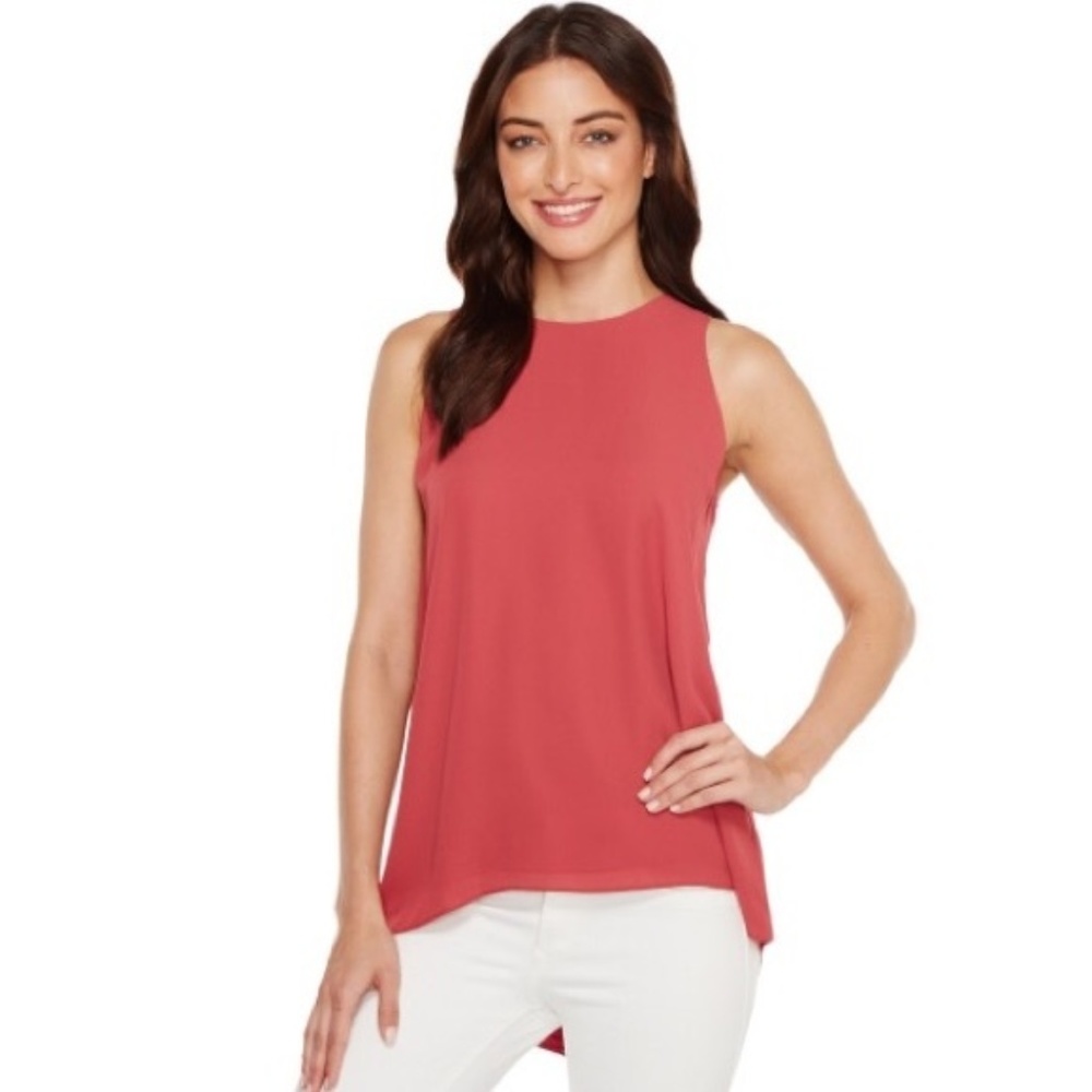 NWT Vince Camuto Hi-Lo Sleeveless Blouse XS v139